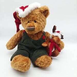 Gund Rudy Christmas Bear w/ Moose Limited Edition Stuffed Animal Plush
